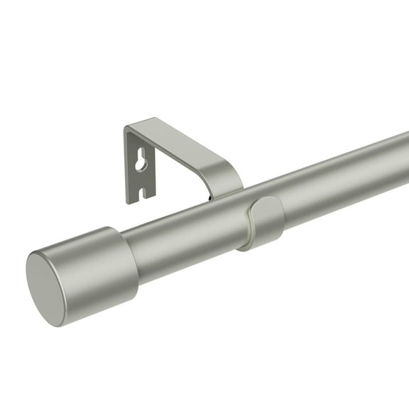 Curtain Rods 32 to 144 inch,1'' Heavy Duty Window Curtain Rod, Adjustable Curtain Rod Set, Modern Decorative Drapery Rods with Aluminium End Cap,Telescoping Single Window Curtains Rods 32-144",Silver