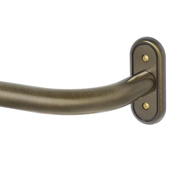 Curtain Rods 36-120 Inch  Antique Bronze Wrap Around Blackout For Windows 1 Adjustable Long Heavy Duty Room Darkening Window Rod Bedroom Sliding Door