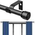 thumbnail image 1 of Curtain Rod 84-160 Inch, 170-inch Rod, Adjustable Length Heavy Duty Modern Finials Diameter 7/8 inch,13 ft, Black, 1 of 7