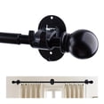 thumbnail image 1 of Curtain Rods No Drilling for Windows Set 30 to 112 Inch, 3/4 Inch Diameter Renter Friendly Drapery Rod with Adhesive Brackets Without Drilling, Adjustable Telescoping Design From 30 to 124 Inches, 1 of 13