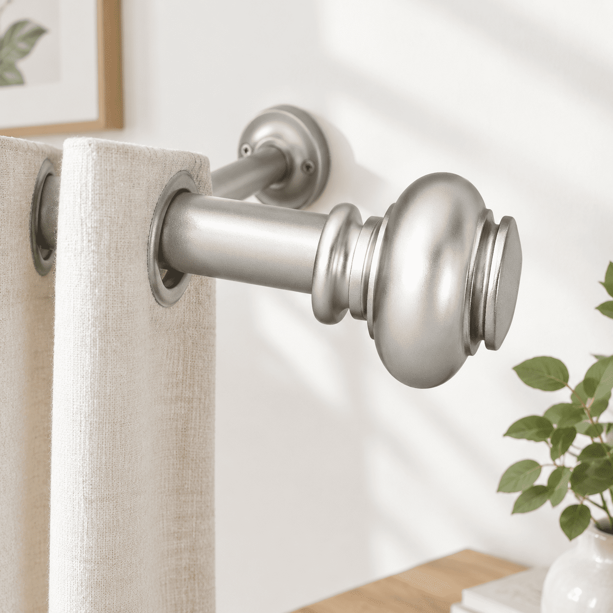 Window Expandable Rod Curtain Rods For Windows 28 To 48 Inches Adjustable Decorative 1 Inch ...