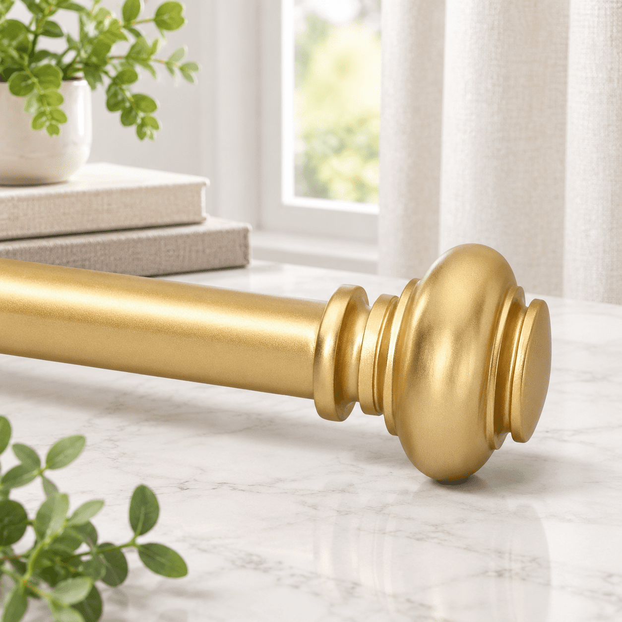 Window Grill Rods Curtain Rods For Windows 28 To 48 Inches Adjustable Decorative 1 Inch ...
