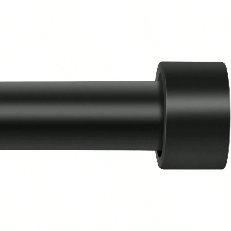 Curtain Rods For Windows 32 To 144 1 Inch Black Rustic Curtain Rod For Bedroom IndoorOutdoor Drapery Rods Adjustable Telescope Design