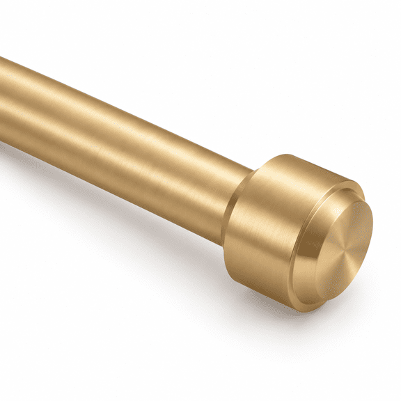 Curtain Rods Non-adjustable Drapery Rod For Window 1in Diam 36inch/3 Foot Fixed Length With Aluminum End Caps And Brackets Warm