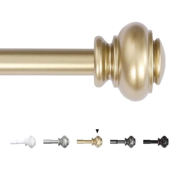 Curtain Rods for Windows 16.2 to 28.2 Inches 3/4 inch Diameter ...