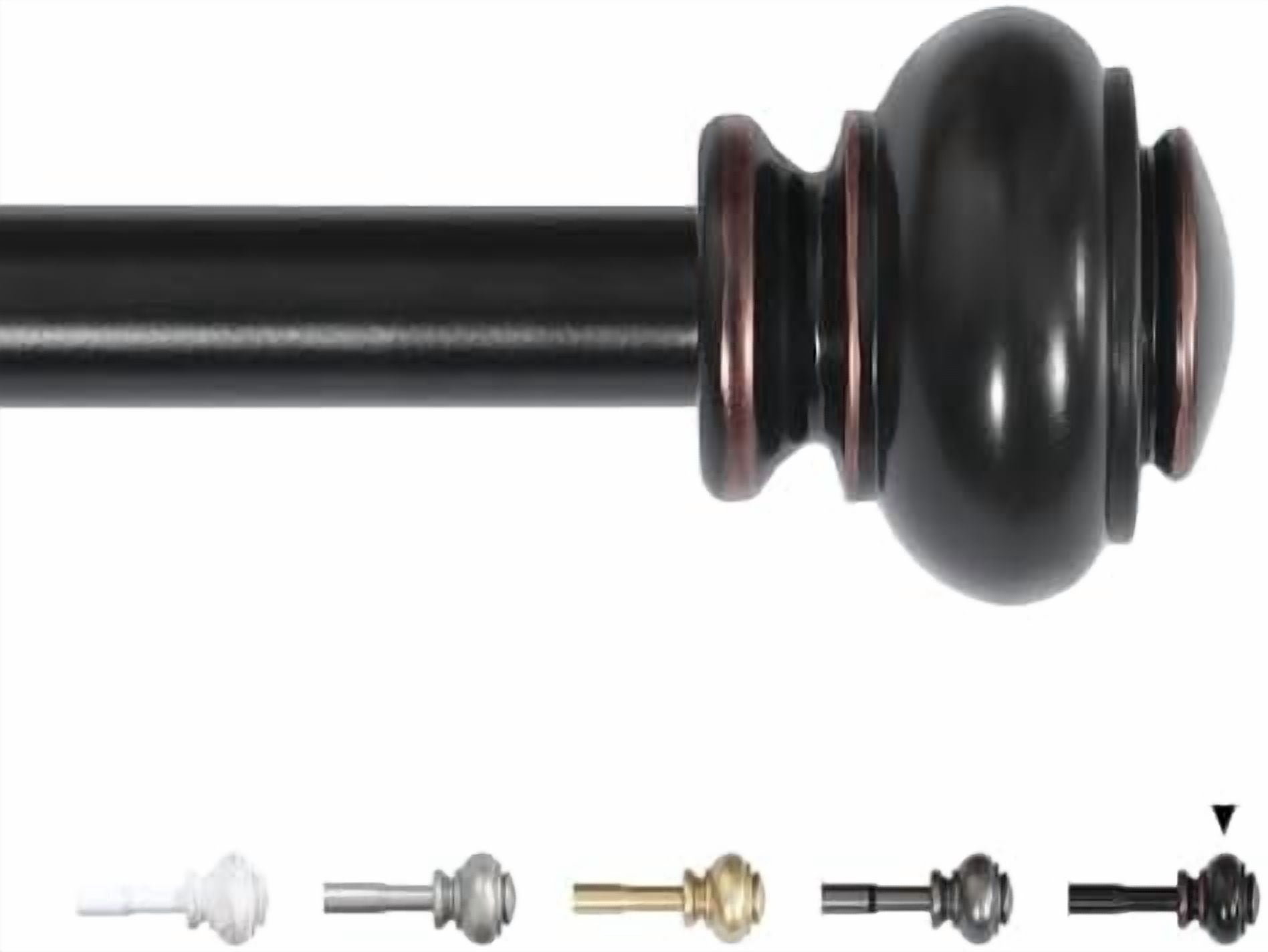 Curtain Rods for Windows 16.2 to 90.6 Inches 3/4 inch Diameter ...