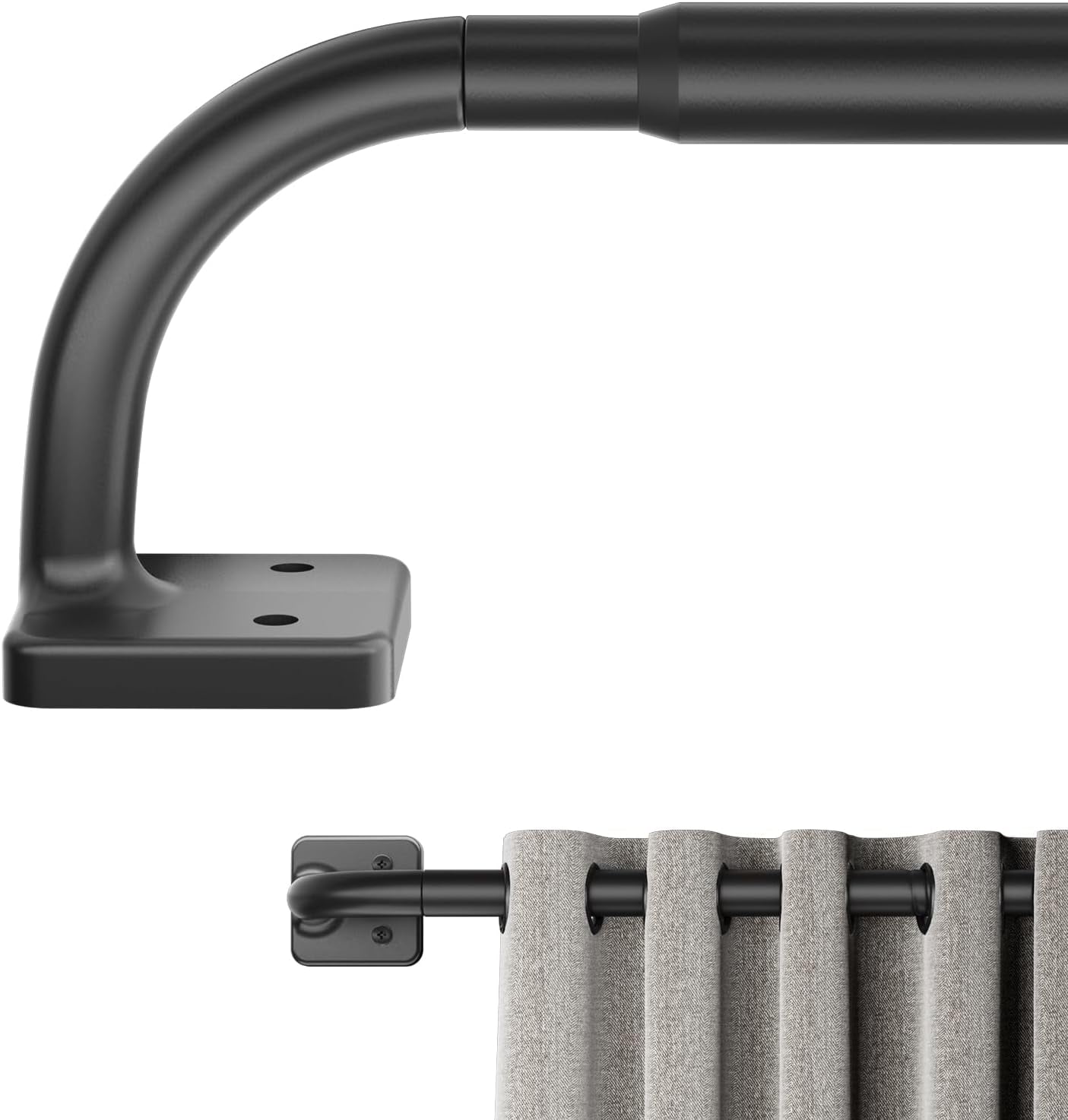 Curtain Rods for Windows 28 to 48 inch, Blackout Curtain Rod Wrap