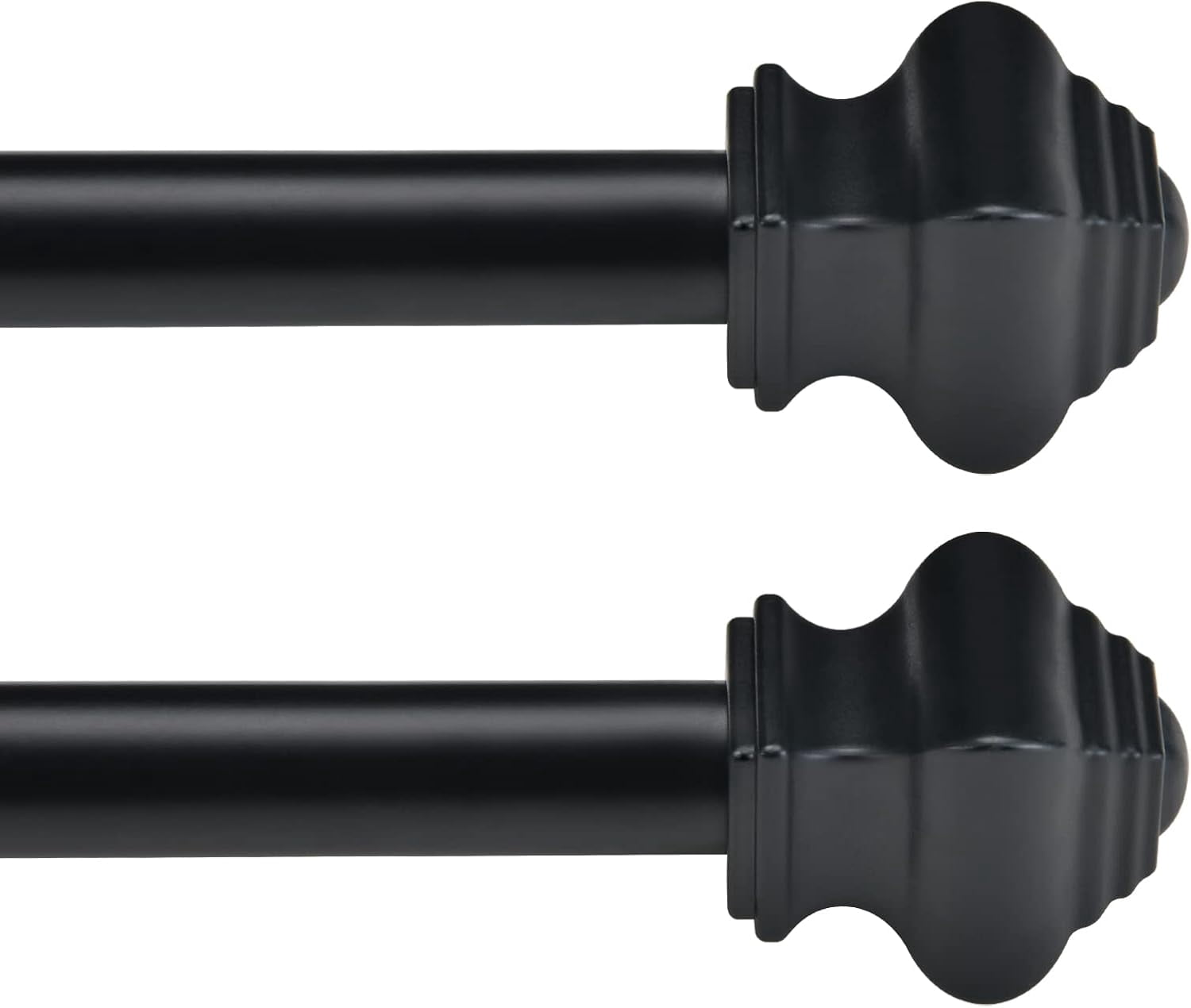 YeYeBest Heavy Duty Curtain Rods - Adjustable 28 To 152 Inch, 5/8 Inch Metal Rod Set With Brackets, White