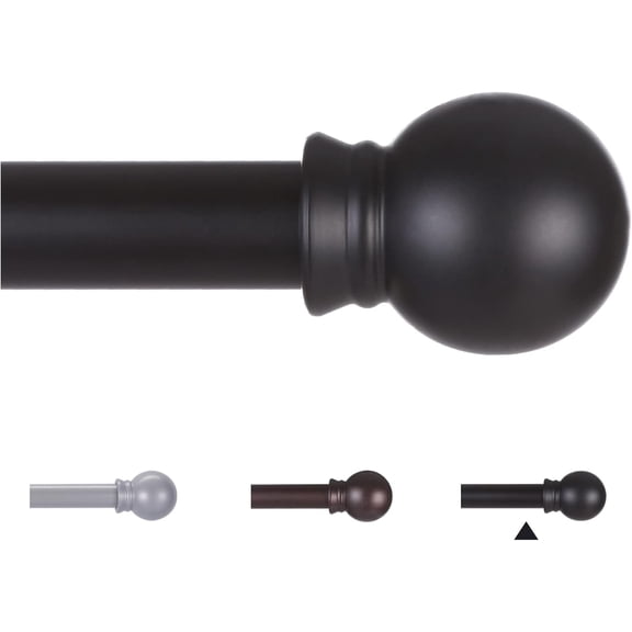 Curtain Rods for Windows 48 to 84-92 inch, 5/8" Matte Curtain Rod, Stainless Steel Small Curtain Rods for Bedroom, Living Room,Kitchen,Farmhouse, Outdoor Curtain rod