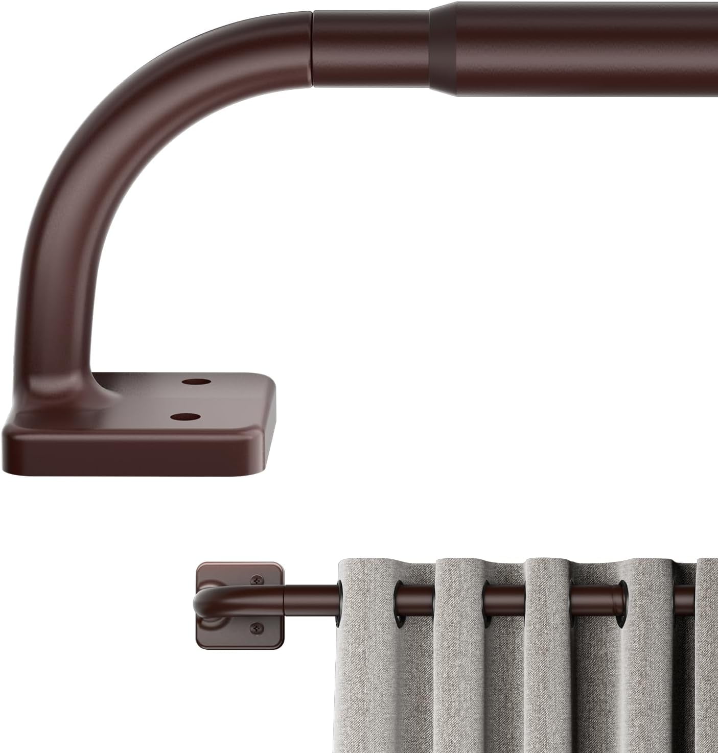 Curtain Rods for Windows 48 to 84, Blackout Curtain Rod Wrap Around