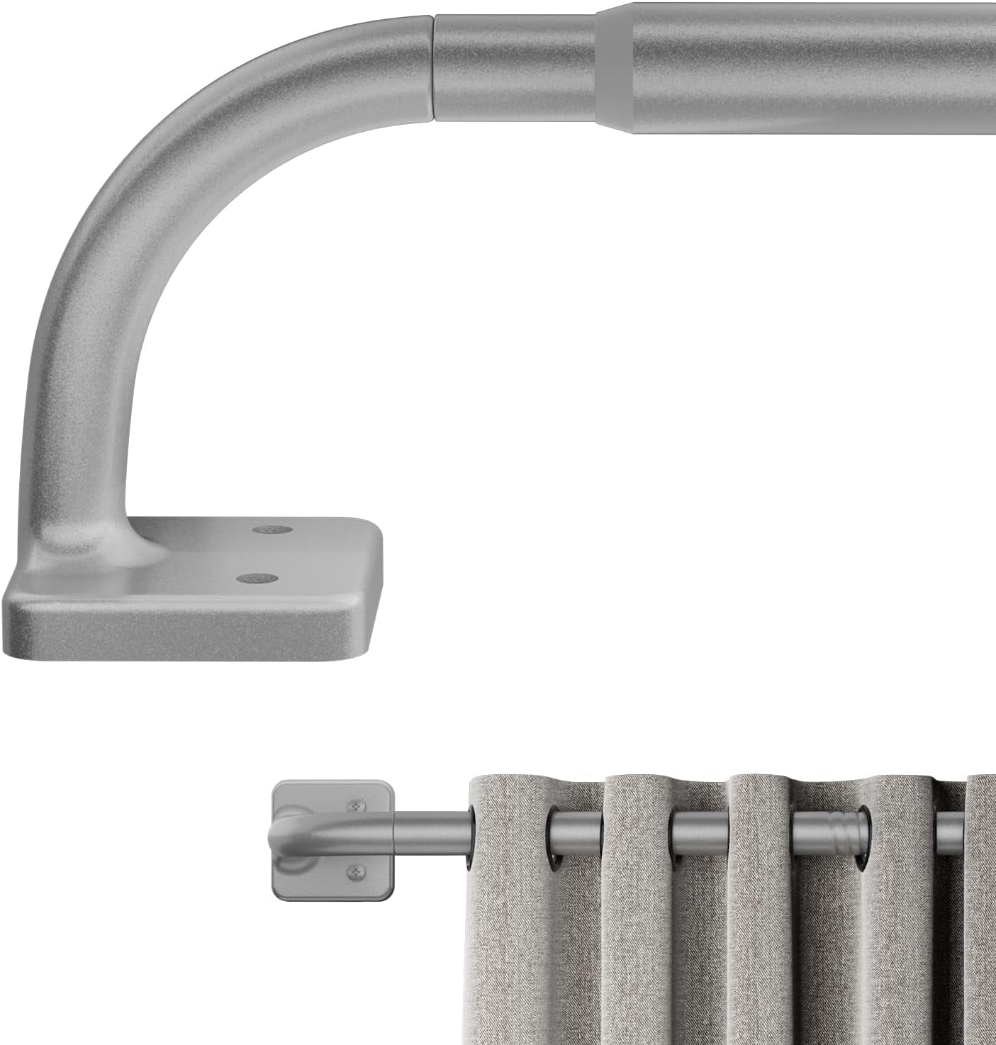 Curtain Rods for Windows 48 to 84, Blackout Curtain Rod Wrap Around