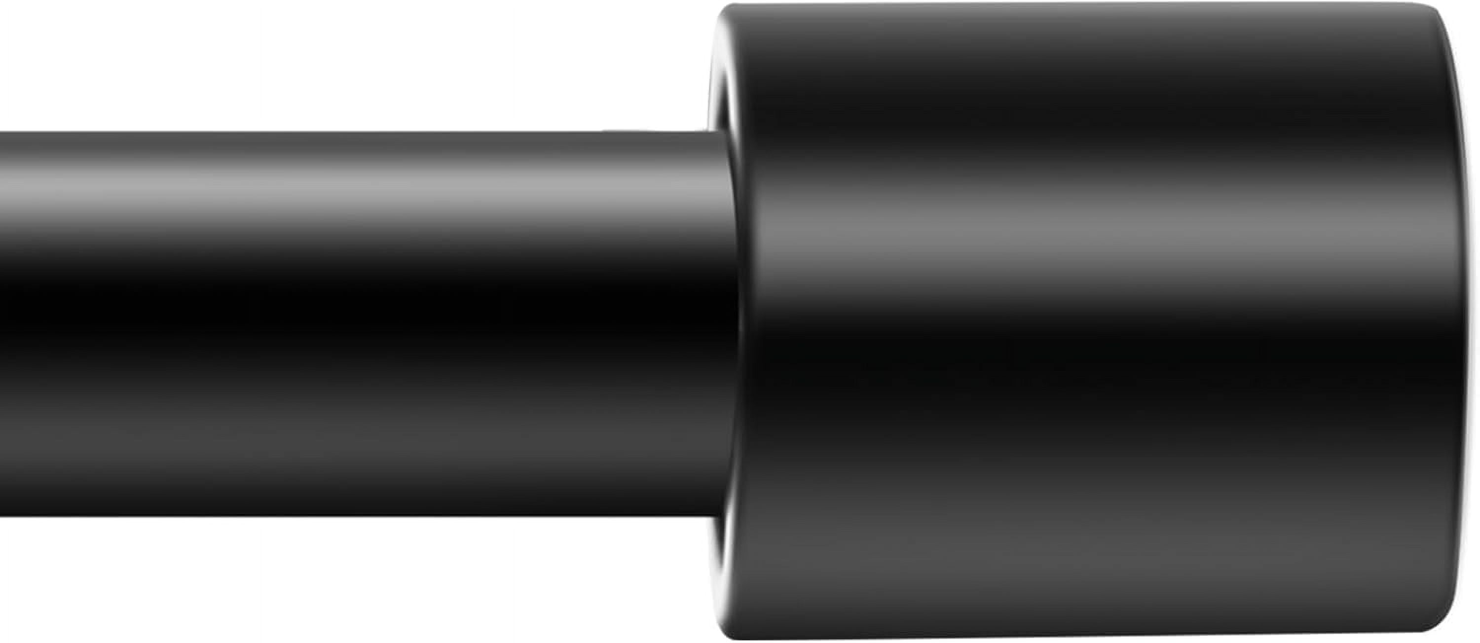 Metal Rods Window Curtain Rods for Windows 48 to 84 Inches, Adjustable Black Curtain Rod ...