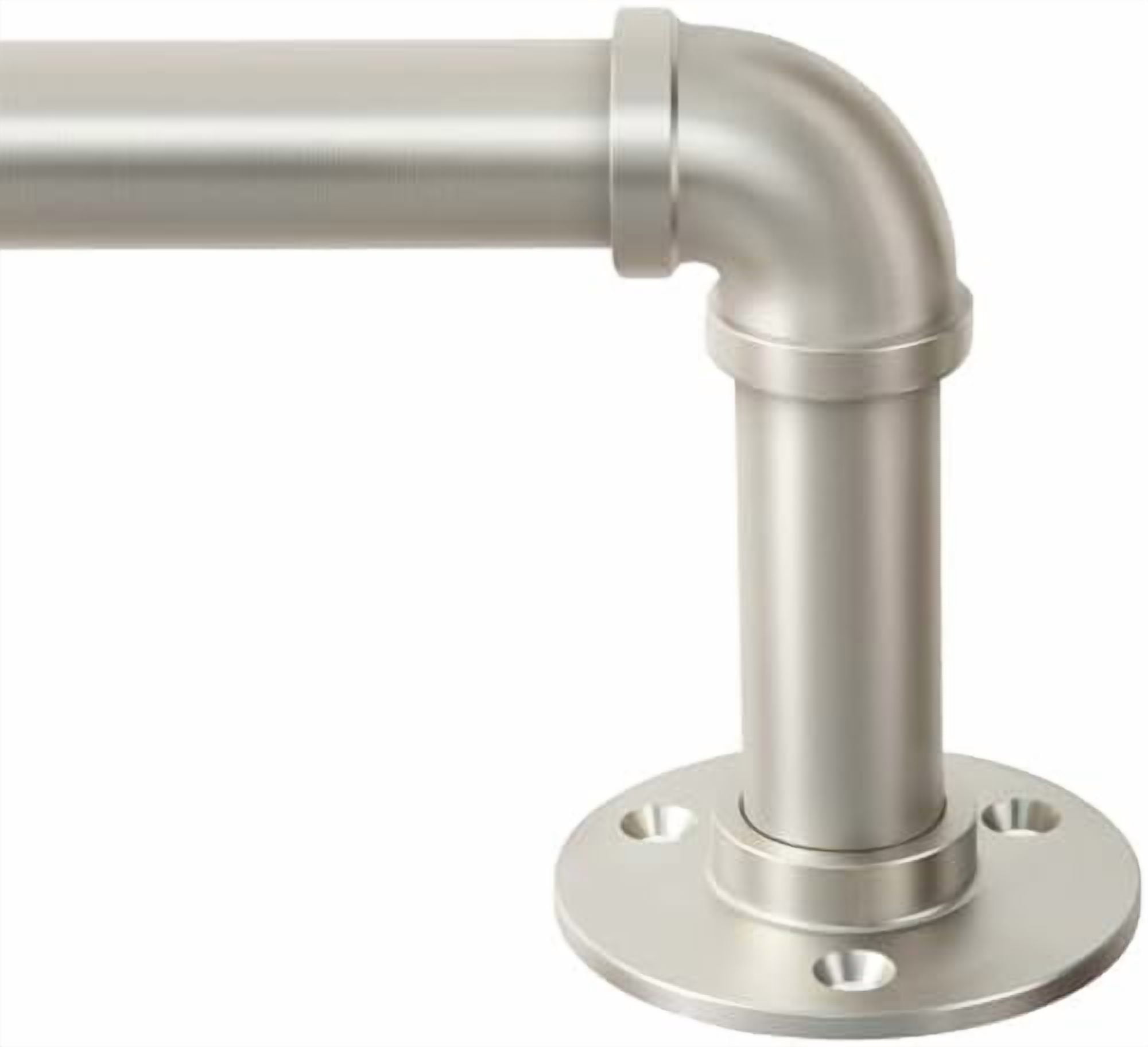Curtain Rods for Windows 66 to 120, 1 Inch Industrial Wrap Around ...