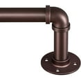 thumbnail image 1 of Curtain Rods for Windows 66 to 120, 1 Inch Industrial Wrap Around Curtain Rod, Indoor/Outdoor Room Divider Adjustable Drapery Pole, 66"-120", Matte Dark Brown, 1 of 9