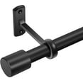 thumbnail image 1 of Curtain Rods for Windows 66 to 120 Inches, Adjustable 1 Inch Black Curtain Rod for Outdoor Indoor, Modern Heavy Duty Drapery Rod, Ceiling Mounted Room Divider, All Metal, Easy Install, 1 of 7
