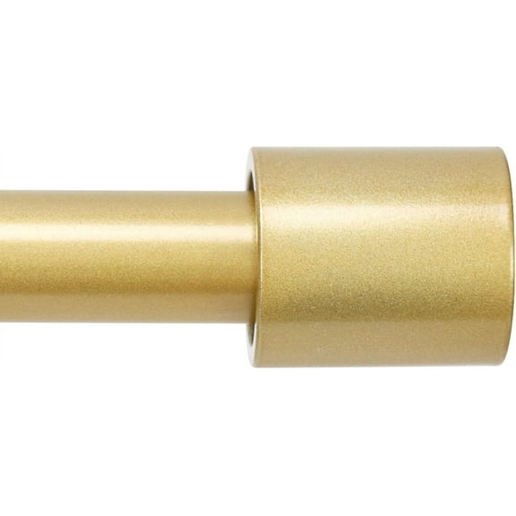 Curtain Rods for Windows 72 to 144 Inches, Adjustable Gold Curtain Rod for Outdoor 1 Inch Heavy Duty Modern Window Rods with Aluminum End Caps for Farmhouse Kitchen Bedroom Living Room