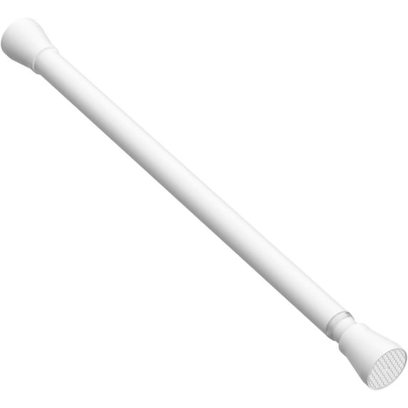Curtain Rods for Windows, Expandable Spring Loaded Curtain Tension Rod, Stretchable Tension Heavy Duty Rod Non Slip No Drilling for Windows Bathroom Cupboard Closet Shower(White, 47-75cm)