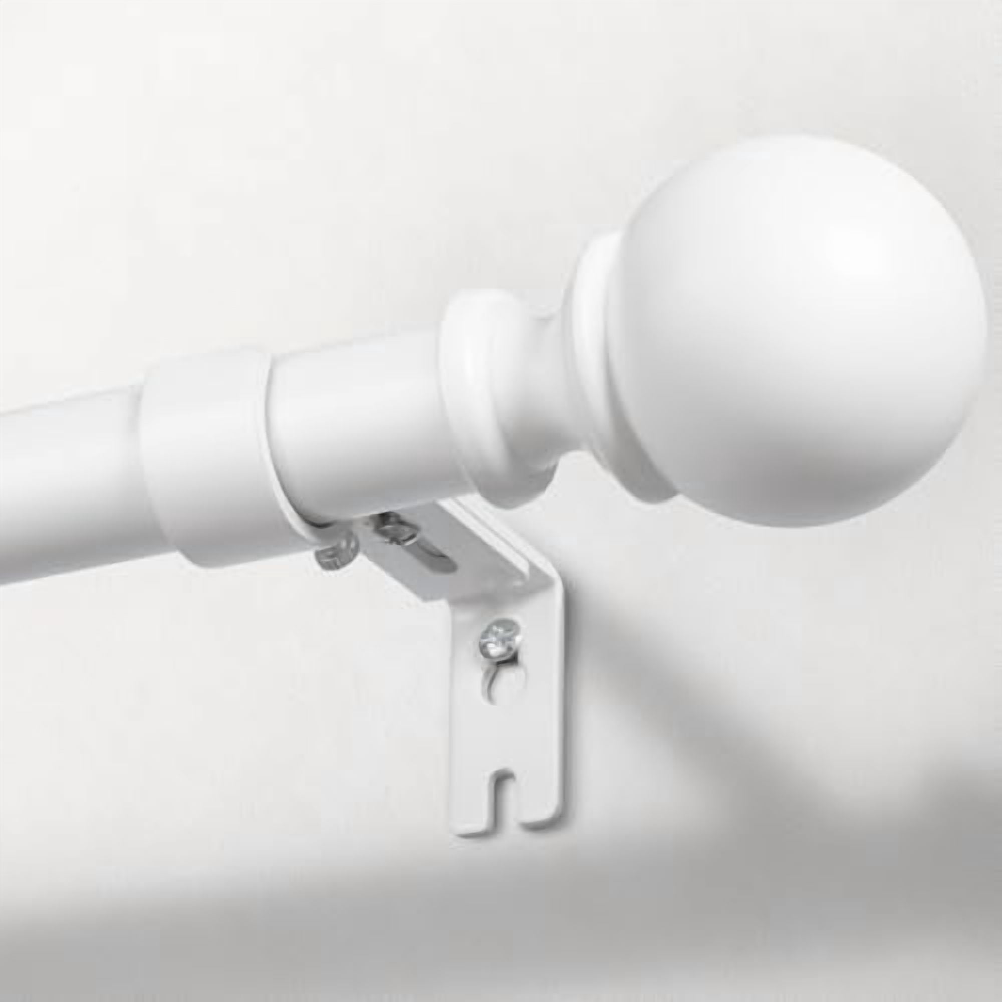 Curtain Rods for Windows 144 to 168, 1 Inch Adjustable Heavy Duty White ...