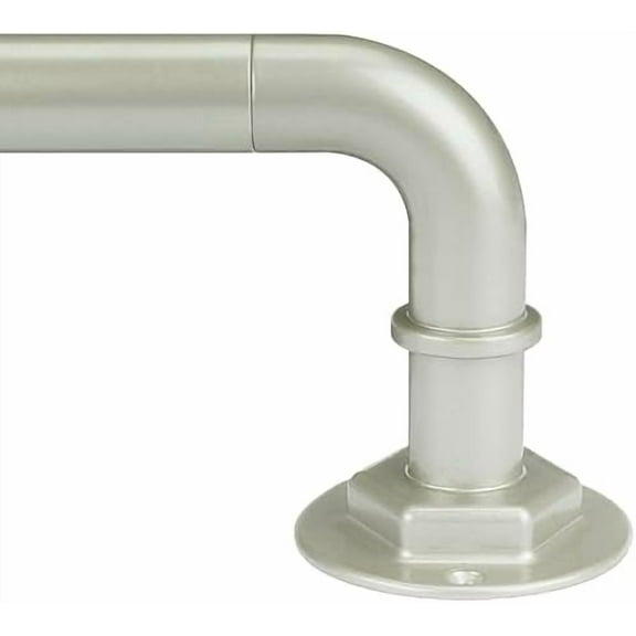 Curtain Rods for Windows 16 to 144 Inches Adjustable Blackout Wrap Around 1 Inch Diameter Curtain Rod, Brushed Nickel