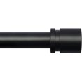 thumbnail image 1 of Curtain Rods for Windows 16 to 144 Inches Adjustable Length 1 Inch Diameter Window Curtain Rod with Aluminium Finials, Black, 1 of 7