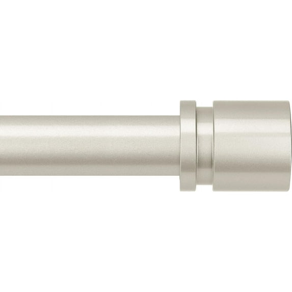 Curtain Rods for Windows 16 to 144 Inches Adjustable Length 1 Inch Diameter Window Curtain Rod with Aluminium Finials, Black