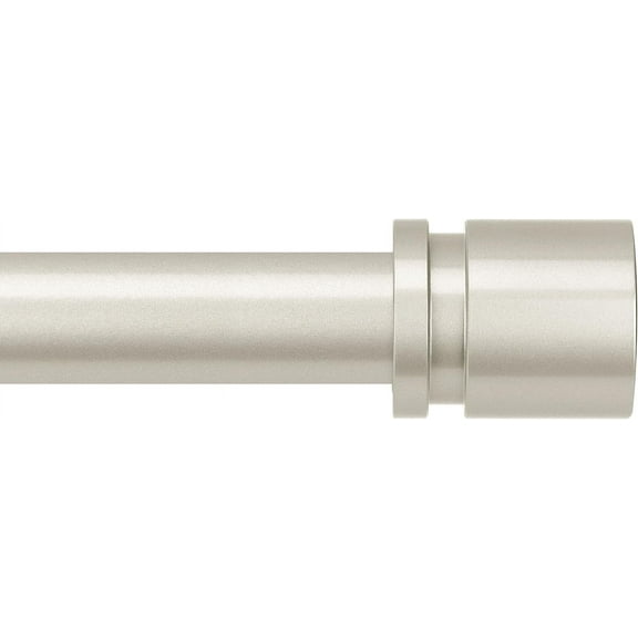 Curtain Rods for Windows 16 to 144 Inches Adjustable Length 1 Inch Diameter Window Curtain Rod with Aluminium Finials, Black