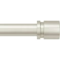 thumbnail image 1 of Curtain Rods for Windows 16 to 240 Inches Adjustable Length 1 Inch Diameter Window Curtain Rod with Aluminium End Cap, Brushed Nickel, 1 of 5