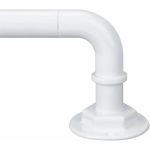 Curtain Rods for Windows 16 to 88 Inches Adjustable Blackout Wrap Around 1 Inch Diameter Curtain Rod,Ivory White