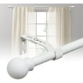 thumbnail image 1 of Curtain Rods for Windows 28 to 50 Inch 5/8 Inch Small Curtain Rods WHite, 1 of 7