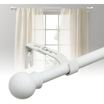 Curtain Rods for Windows 28 to 50 Inch 5/8 Inch Small Curtain Rods WHite