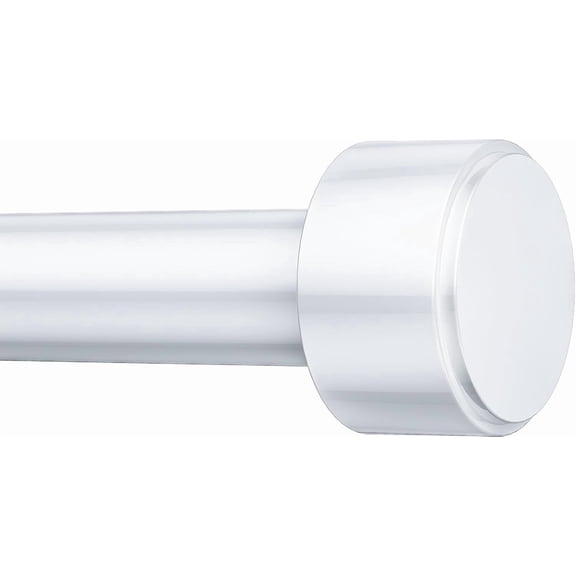Curtain Rods for Windows 32-60 Inch, 1 Inch Adjustable White Curtain Rod Set with Brackets, Easy Install