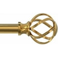 thumbnail image 1 of Curtain Rods for Windows 66 to 120 Inch(5.5-10 Feet),3/4" Diameter Gold Drapery Rods with Twisted Cage Finials,Size:36-120 Inch, 1 of 8