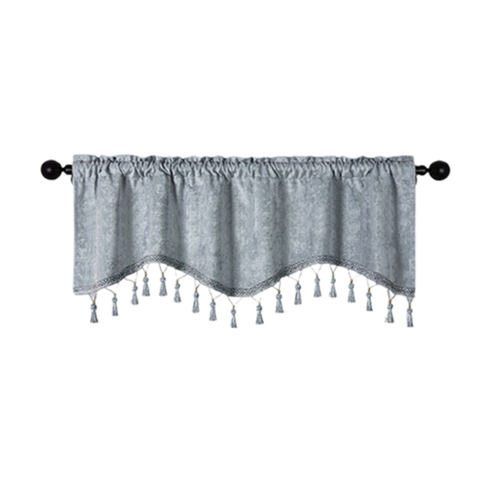Window Panel Rods Curtain Rods for Windows with Tassel Fringe 150x40cm Window Curtain ...