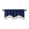thumbnail image 1 of Curtain Rods for Windows with Tassel Fringe 150x40cm Window Curtain Panels Stylish Short Drapes for Home Decor, 1 of 6