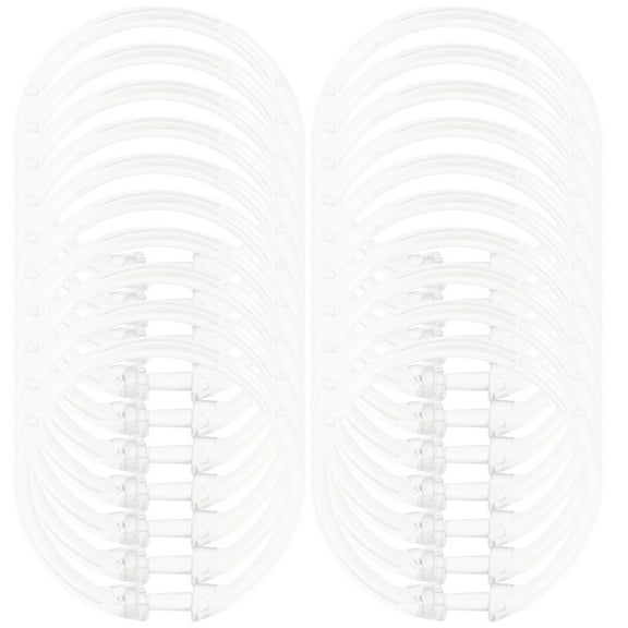 Curtain Shower Hooks Rings Round Ring Hanger Rod Bathroom Track Circular Drape Hanging Acrylic Plastic Clear Drapery