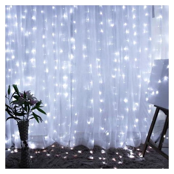 Curtain String Lights, 300 LED 9.8ft x 9.8ft 8 Lighting Modes Lights USB Powered