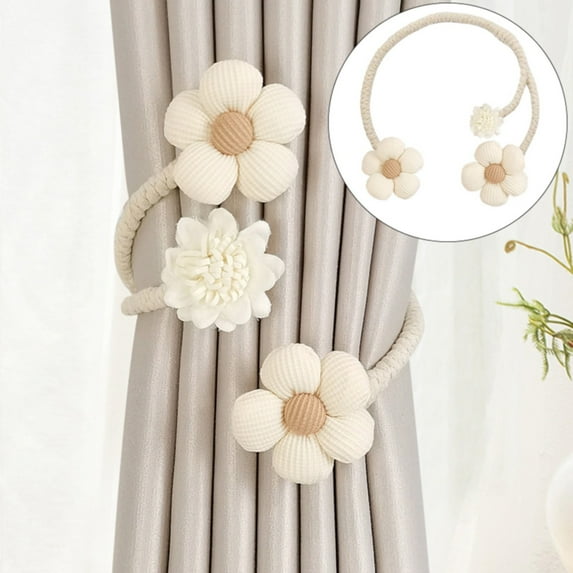 Curtain Tie Back Cozival Curtain Tie-Back Clips - Elegant Holdbacks for Bedroom, Nursery & Living Room - Adjustable Cords for Creative Window Styling - Easy Install, No Tools Needed, Window Decor