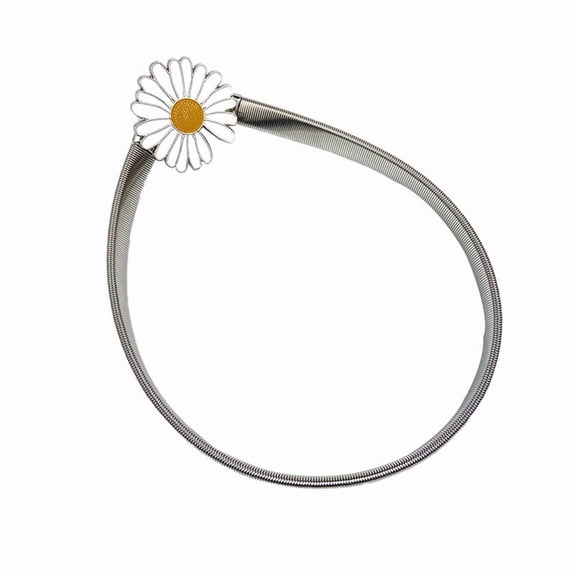 Curtain Tie Backs,Curtain Buckle Strap, Spring Rope Curtain Tiebacks Convenient Decorative Holdbacks Modern Simple Style Curtain Tie Backs for Thin(Daisy Sliver)