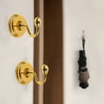 thumbnail image 1 of Curtain Tie Backs, TOUMENY Alloy Curtain Holdbacks Wall Mounted Hooks, 2 Pack Decorative Coat Hanger Set for Curtains Towels Hats Clothes, Gold, 1 of 7
