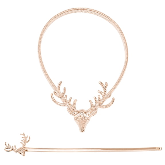Curtain Tieback Alloy Spring Design Suitable for Most Curtains Easy to Use Deer Light Gold 375x11x4mm