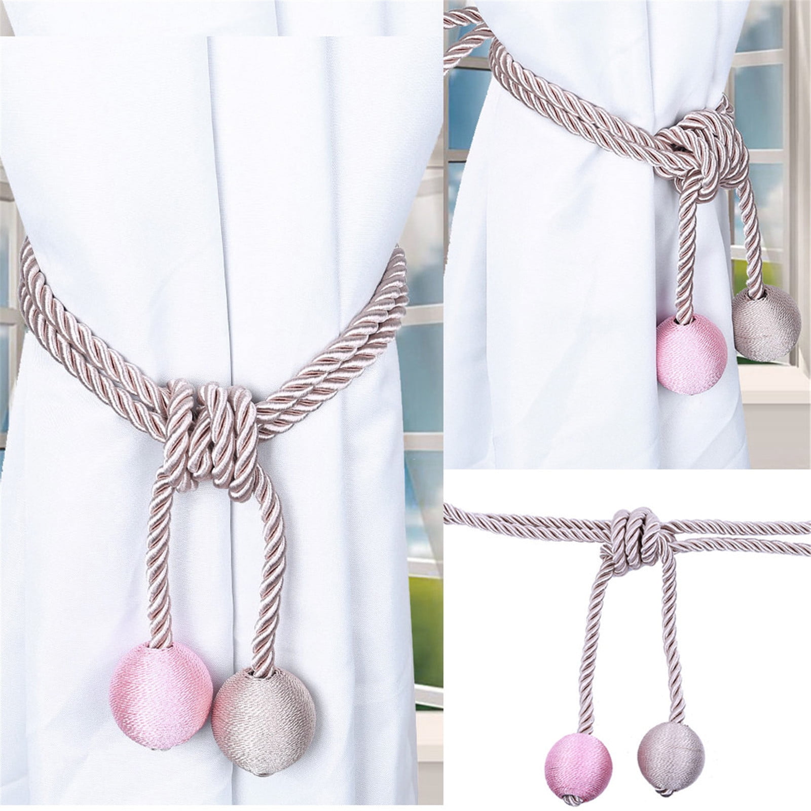 Curtain Tieback Cord Buckle, Fabric Window Decor, Easy Adjust Straps ...