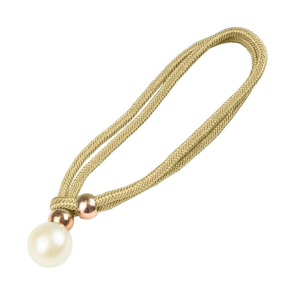 Curtain Tieback Faux Pearl Beaded Drapery Holdbacks, Curtain Ropes Straps Decoration Drapery Holdback Simple Vintage Curtain Buckle Clips Curtain Holder Window Drape
