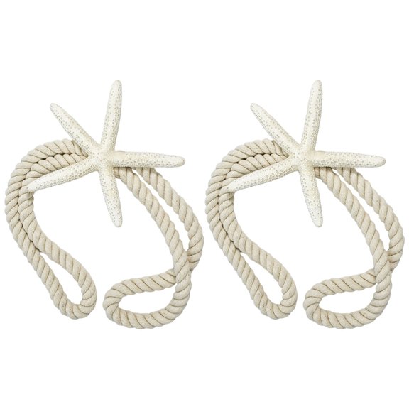 Curtain Tieback Starfishs Window Curtain Bind Holdback Buckles Rope Drapery Holder