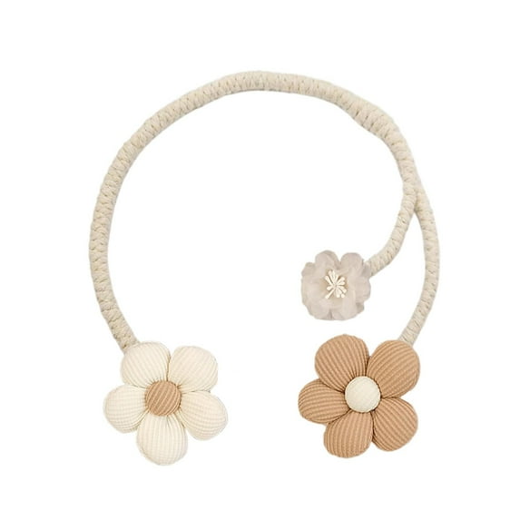 Curtain Tiebacks 1 Pack | Sunflower Curtain Tieback Boho | Simple Elegant DIY Curtain Holdbacks | Accessories Wall Decoration for Home Office | 18.11 Inch, D