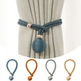 thumbnail image 1 of Curtain Tiebacks, Adjustable Curtain Ties for Drapes, Modern Curtain Holdbacks for Thin or Thick Home & Office Window Draperies, 1PC for Stylish Windows Akmoler | Blue, 1 of 9