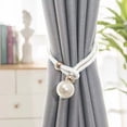 thumbnail image 1 of Curtain Tiebacks Adjustable Elastic Curtain Ties for Drapes Modern Rope Holdbacks for Thin or Thick Window Panels Stylish Decorative Strap for Living Room Bedroom Office, 1 of 6