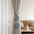 thumbnail image 1 of Curtain Tiebacks, Curtain Holdbacks, Leaf Shape Handmade Curtain Straps, Fabric Plaited Rope Buckle For Window Drapes Home Decoration Accessories, 1 of 7
