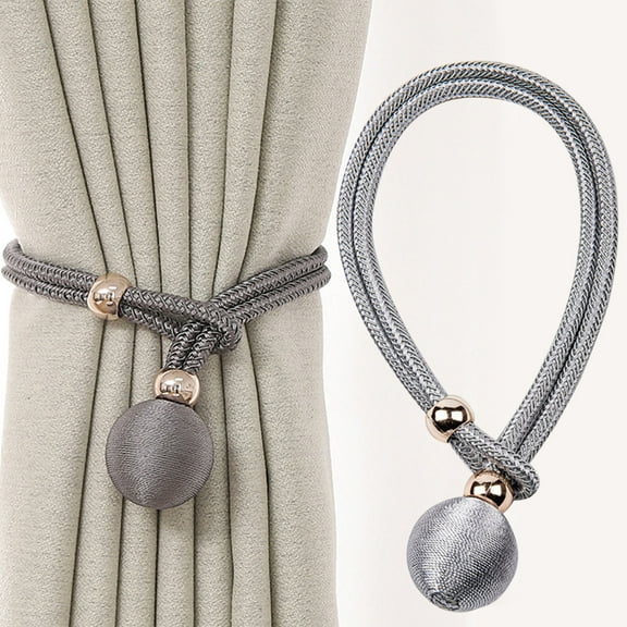 Curtain Tiebacks, Curtain Ties for Drapes, Adjustable Curtain Tie Backs, Modern Curtain Holdbacks for Thin or Thick Home & Office Window Draperies, Stylish, Easy to Use, Elastic Strap