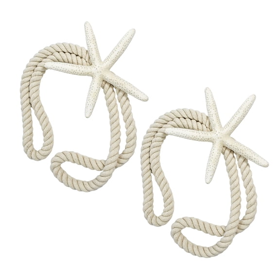 Curtain Tiebacks Decorative Curtain Holdbacks Retro Starfishs Curtains Buckles Rope Drapery Holdbacks Home Decors