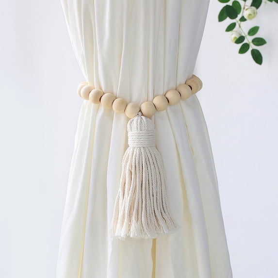 Curtain Tiebacks Handmade Decorative Curtain Holdbacks Rope with Tassel, 1 pack
